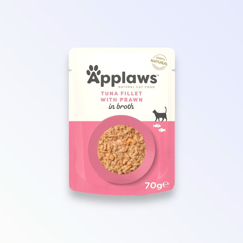 APPLAWS CAT POUCH TUNA/PRAWN BROTH 70G