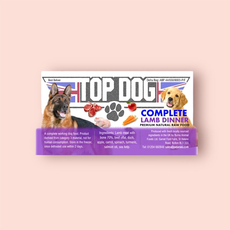 TOP DOG COMPLETE LAMB MEAL 500G