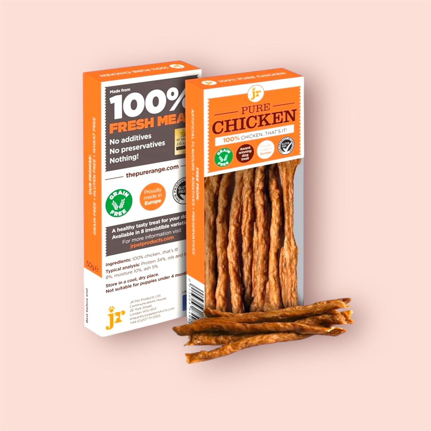 JR PURE CHICKEN STICKS 50G