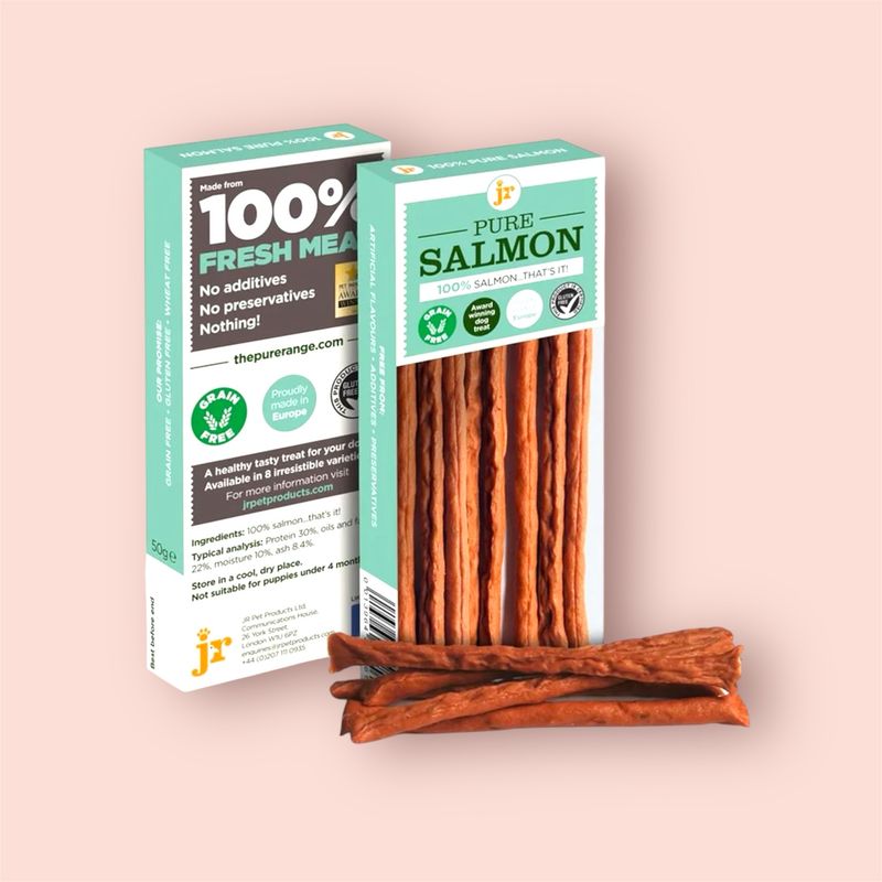 JR PURE SALMON STICKS 50G