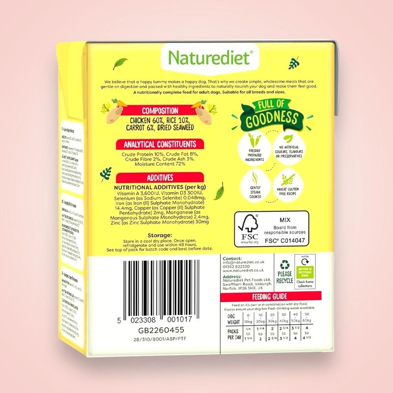 NATUREDIET FEEL GOOD WET DOG FOODS 390G