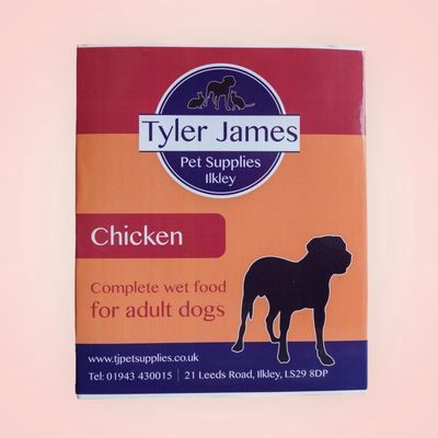 TYLER-JAMES DOG WET FOOD TRAYS 395G, OPTION: CHICKEN WITH VEGETABLES