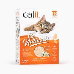 CATIT GO NATURAL PEA HUSK CLUMPING LITTER (VANILLA) 5.6 KG