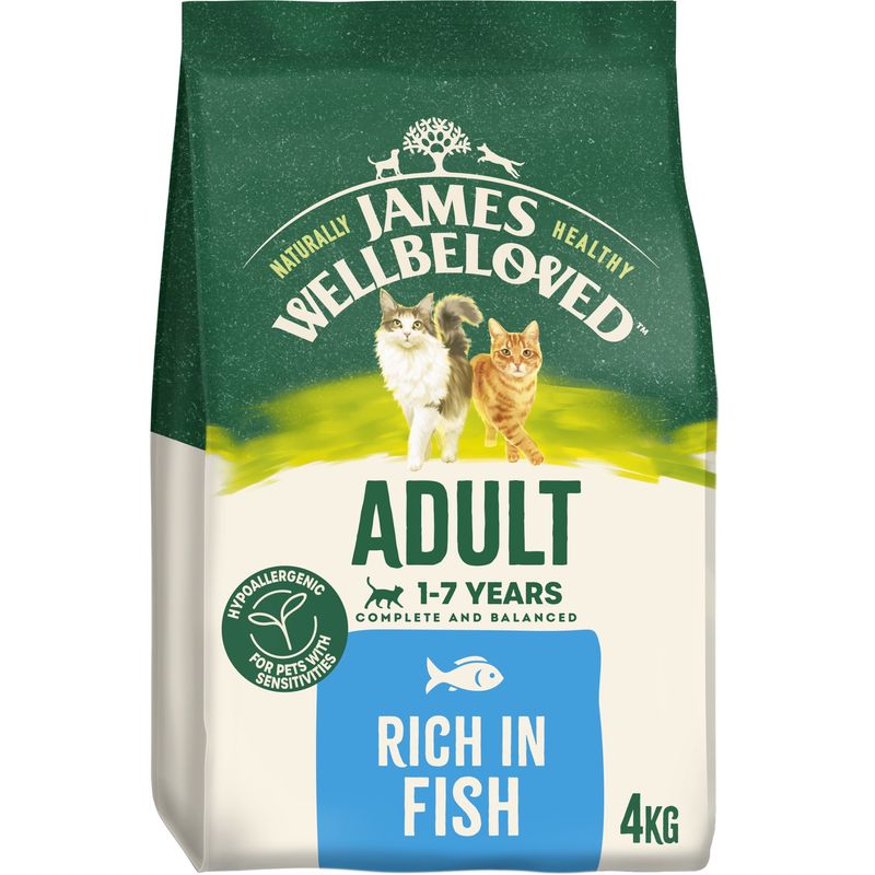 JAMES WELLBELOVED ADULT DRY CAT FOOD (FISH or TURKEY)