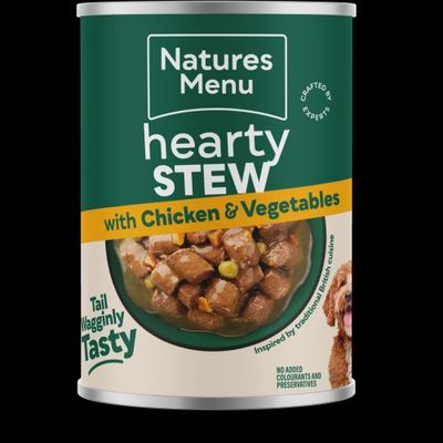 NATURES MENU DOG HEARTY STEW WITH CHICKEN &amp; VEGETABLES 415G