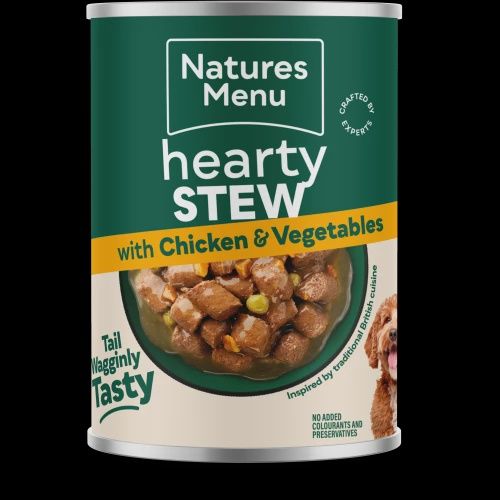 NATURES MENU DOG HEARTY STEW WITH CHICKEN &amp; VEGETABLES 415G