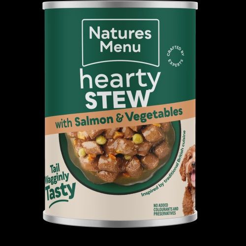 NATURES MENU DOG HEARTY STEW WITH SALMON &amp; VEGETABLES 415G