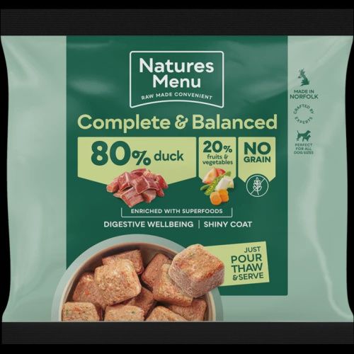 NATURES MENU DOG COMPLETE &amp; BALANCED RAW 1KG (DUCK)