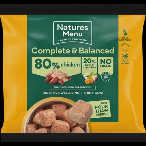 NATURES MENU DOG COMPLETE &amp; BALANCED RAW 1KG (CHICKEN)