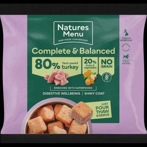 NATURES MENU DOG COMPLETE &amp; BALANCED RAW 1KG (TURKEY)