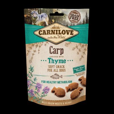 CARNILOVE DOG SEMI MOIST TREATS (CARP WITH THYME) 200G