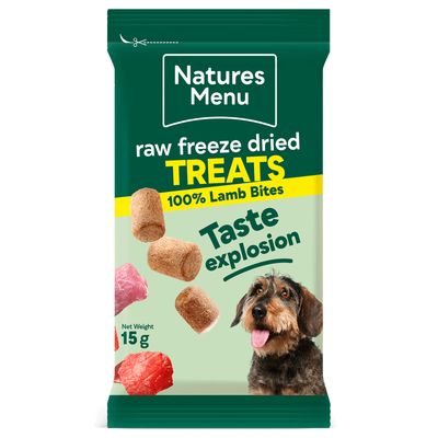 NATURES MENU DOG FREEZE DRIED BITES 15g (LAMB)