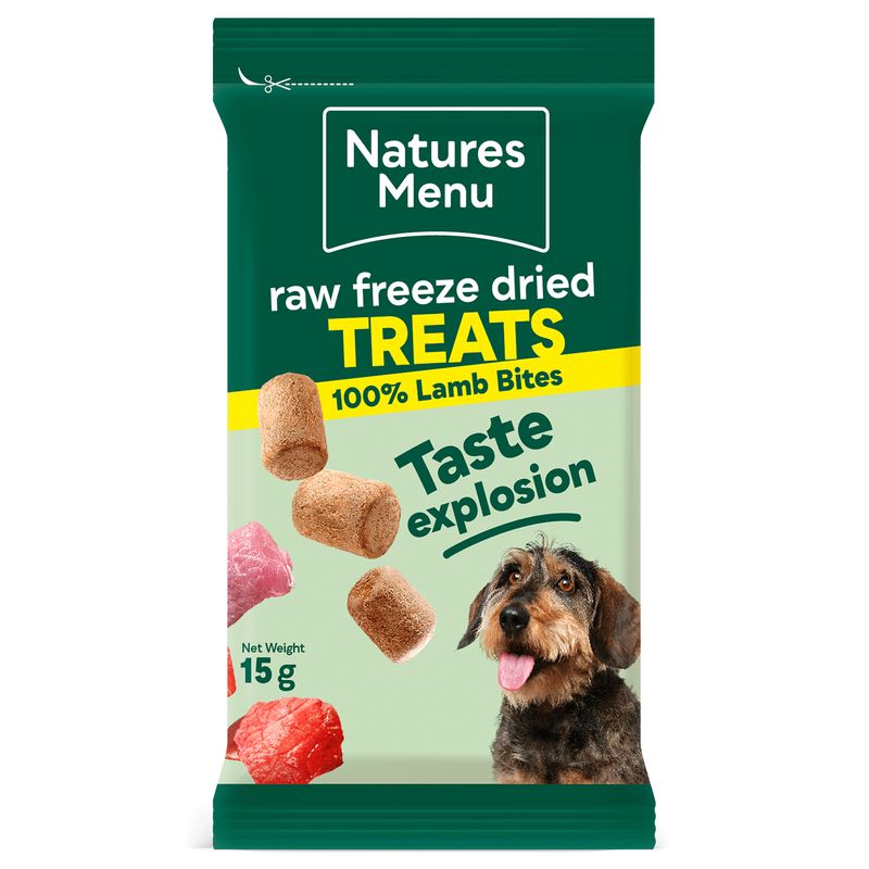 NATURES MENU DOG FREEZE DRIED BITES 15g (LAMB)