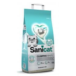 SANICAT CLUMPING WHITE UNSCENTED LITTER 10LTR