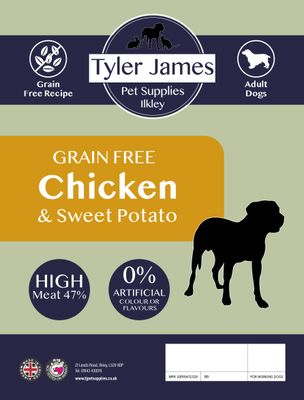 2KG TYLER-JAMES GRAIN FREE ADULT DOG CHICKEN &amp; SWEET POTATO