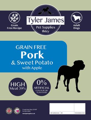 2KG TYLER-JAMES GRAIN FREE ADULT DOG PORK &amp; SWEET POTATO