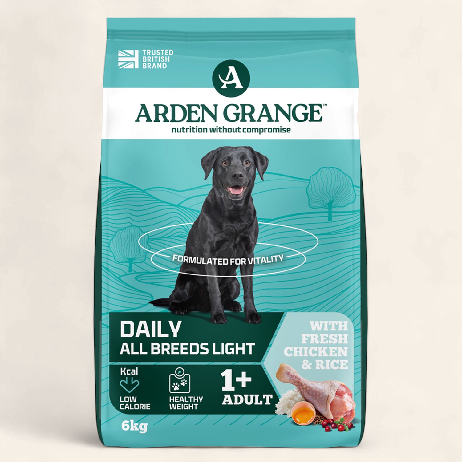 ARDEN GRANGE DOG LIGHT CHICKEN &amp; RICE 6KG