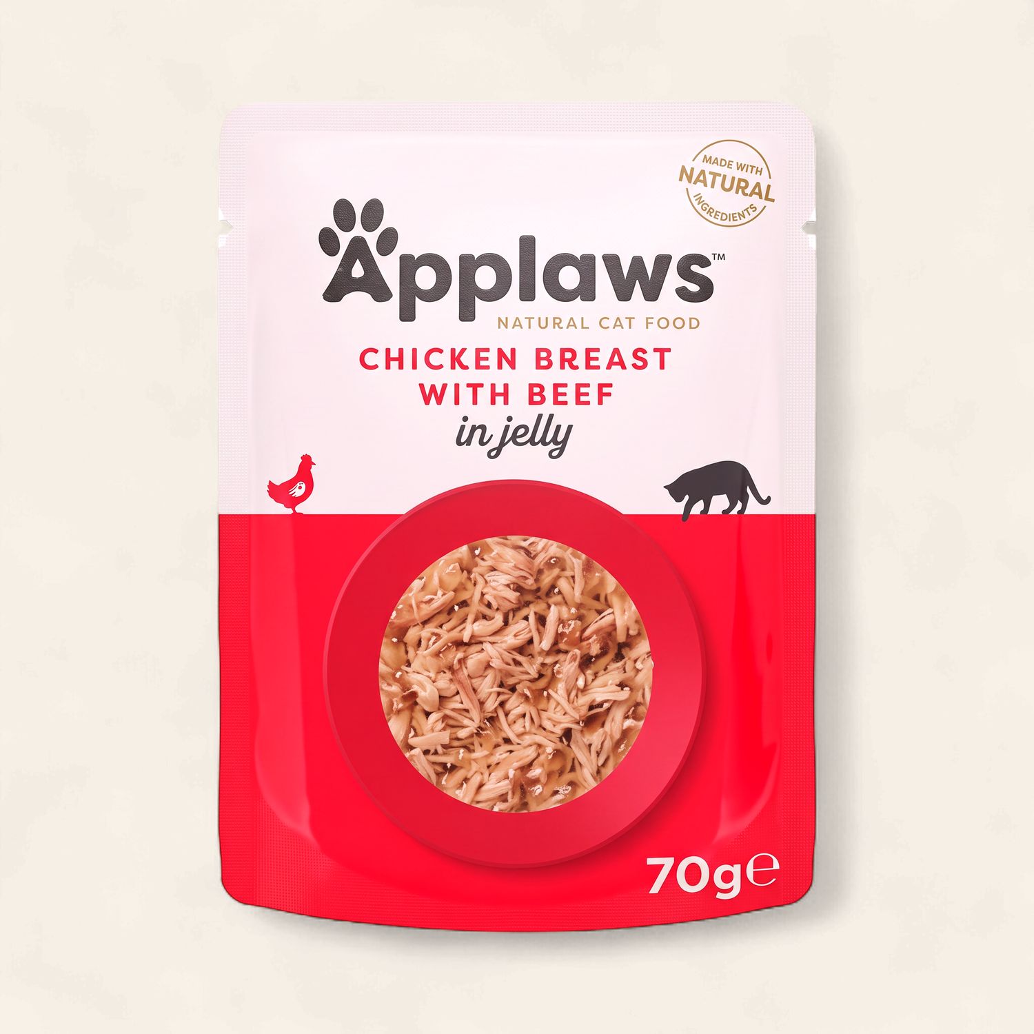 APPLAWS CAT POUCH (JELLY) CHICKEN &amp; BEEF 70G