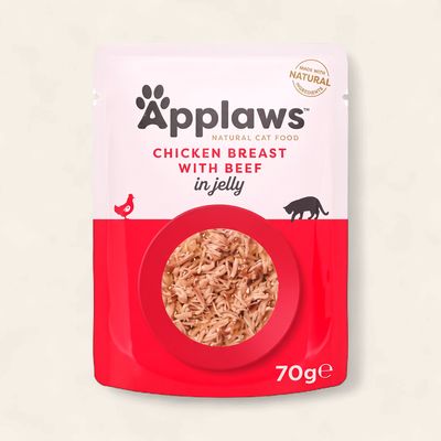 APPLAWS CAT POUCH (JELLY) CHICKEN &amp; BEEF 70G