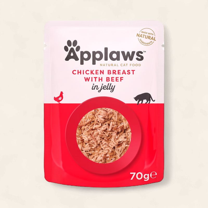 APPLAWS CAT POUCH (JELLY) CHICKEN &amp; BEEF 70G