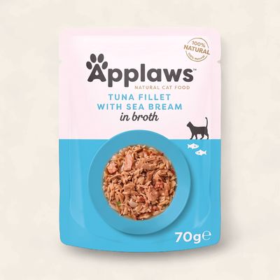 APPLAWS CAT POUCH (BROTH) TUNA &amp; SEA BREAM 70G
