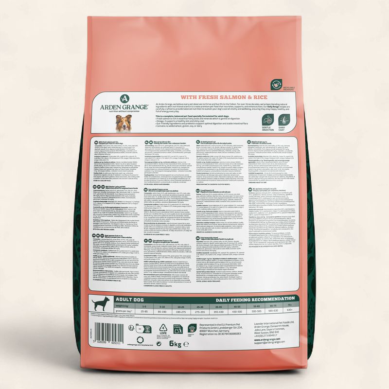ARDEN GRANGE DOG ADULT SALMON 6KG