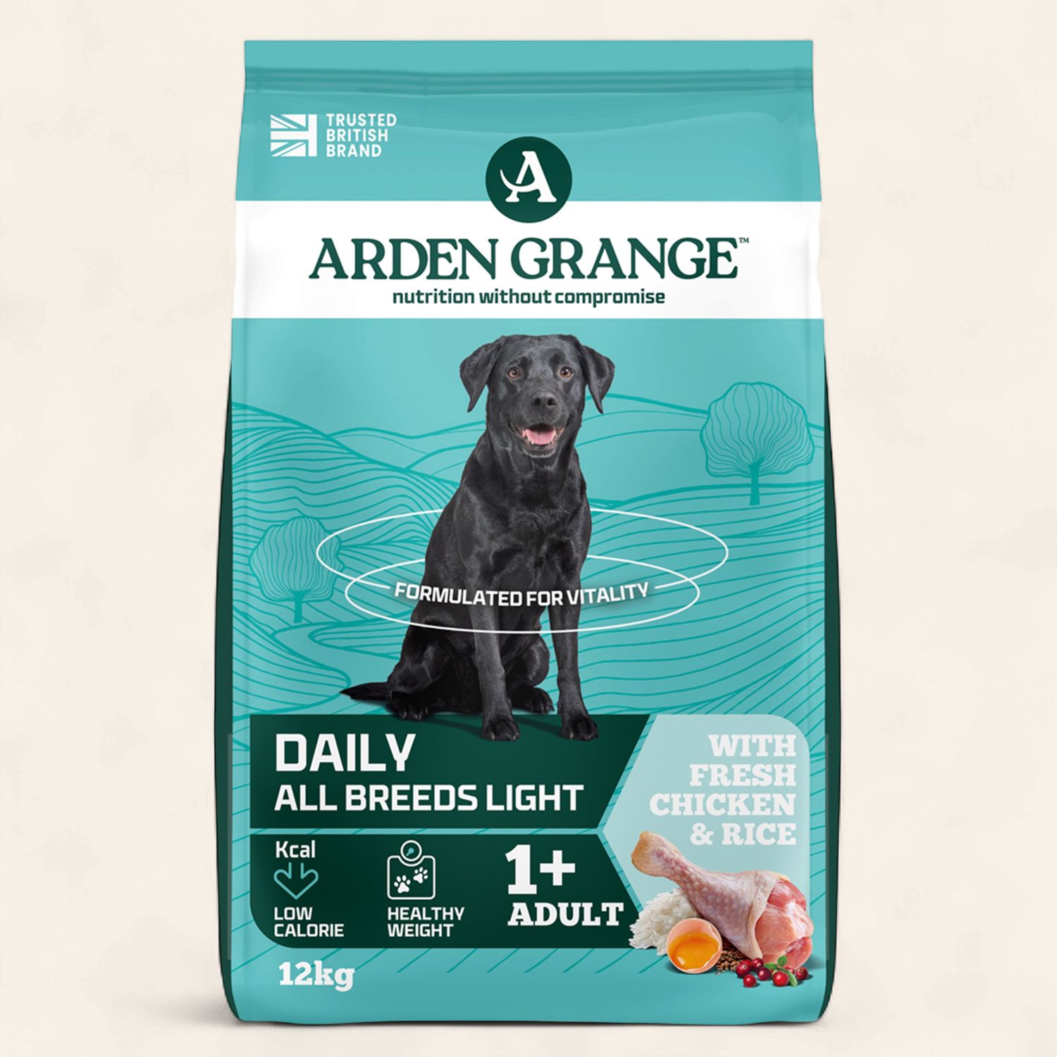 ARDEN GRANGE DOG LIGHT CHICKEN &amp; RICE 12KG