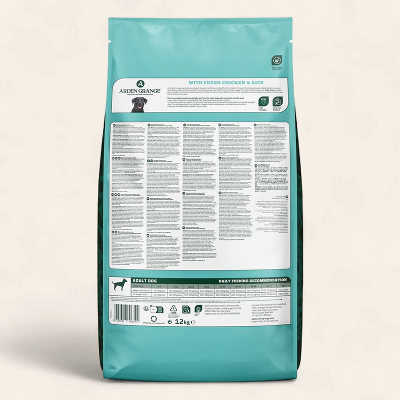 ARDEN GRANGE DOG LIGHT CHICKEN &amp; RICE 12KG