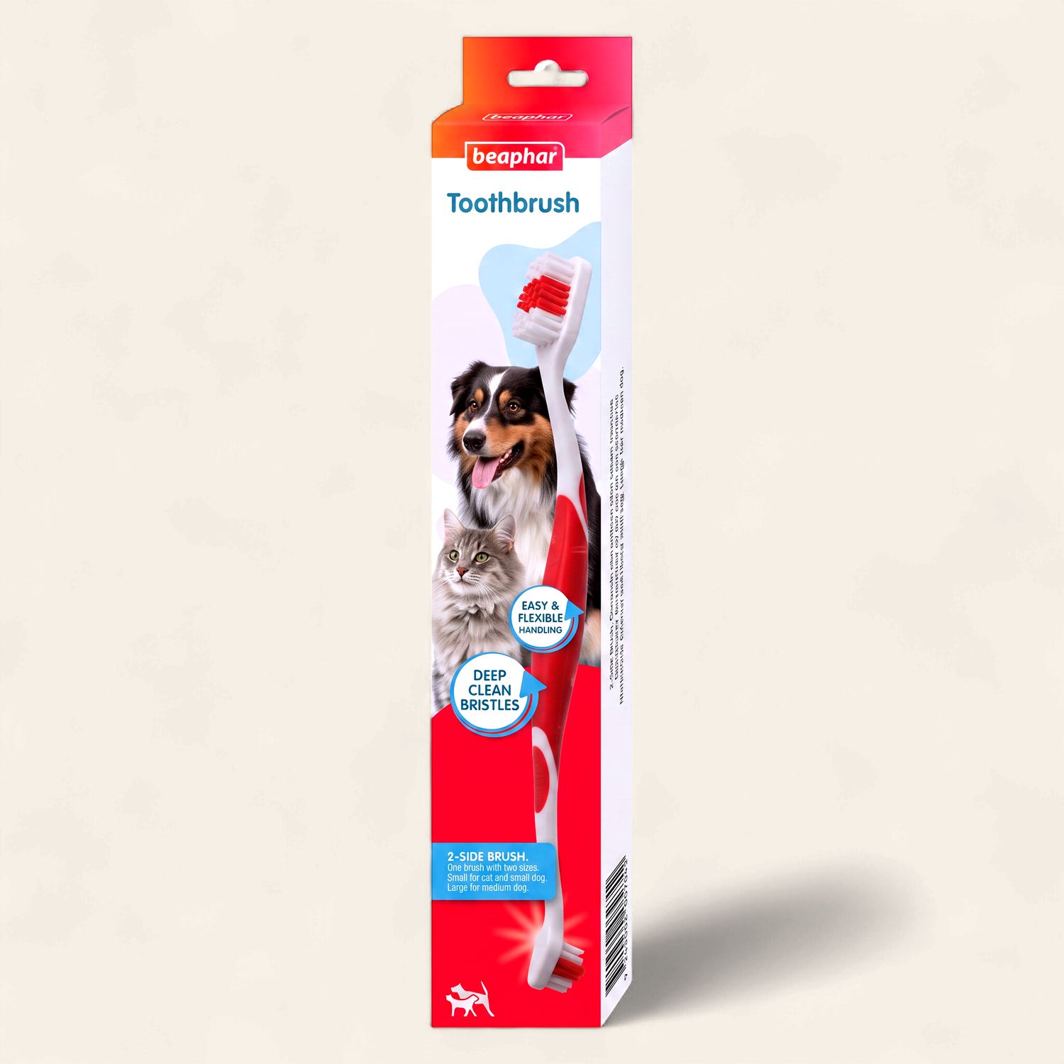 BEAPHAR DOUBLE-ENDED TOOTHBRUSH FOR DOGS &amp; CATS