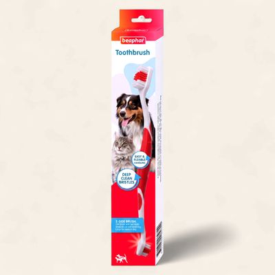 BEAPHAR DOUBLE-ENDED TOOTHBRUSH FOR DOGS &amp; CATS