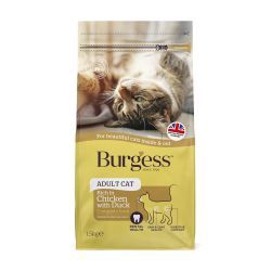 BURGESS ADULT DRY CAT FOOD 1.5KG, OPTIONS: BURGESS ADULT CAT RICH CHICKEN &amp; DUCK 1.5KG