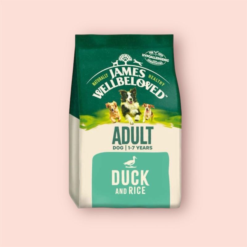 JAMES WELLBELOVED ADULT DOG FOOD (DUCK &amp; RICE), OPTIONS: JAMES WELLBELOVED ADULT DOG FOOD (DUCK &amp; RICE) 2KG
