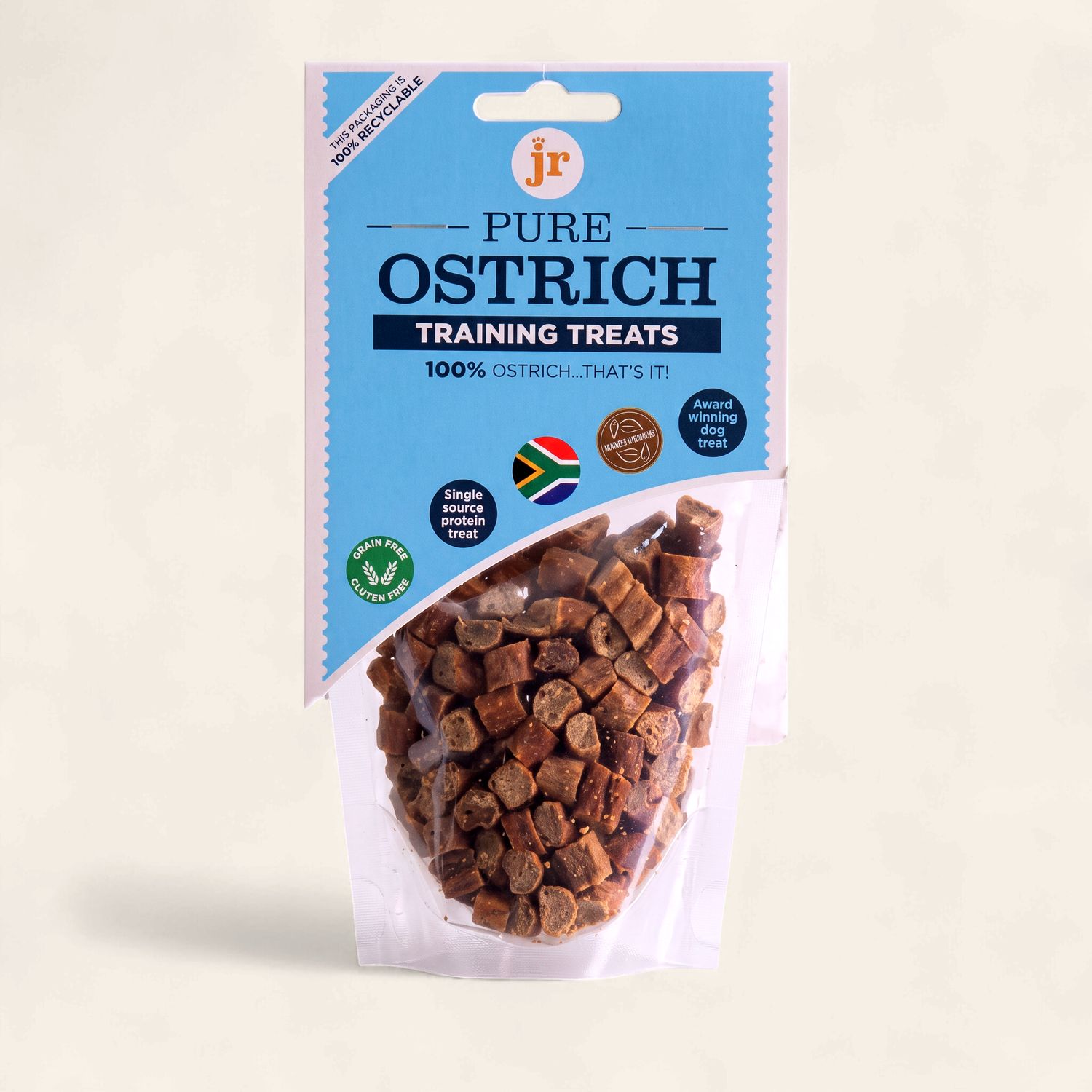 JR PURE 85G TRAINING TREATS (OSTRICH)