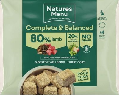 NATURES MENU DOG COMPLETE &amp; BALANCED RAW 1KG (LAMB)