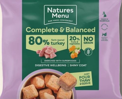 NATURES MENU DOG COMPLETE &amp; BALANCED RAW 1KG (TURKEY)