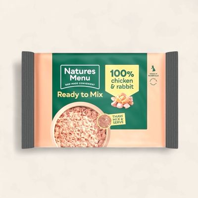 NATURES MENU DOG "READY TO MIX" (CHICKEN &amp; RABBIT) BLOCK 400G