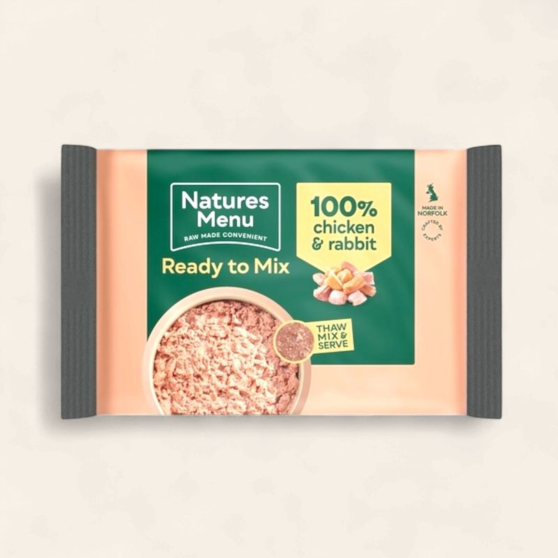 NATURES MENU DOG "READY TO MIX" (CHICKEN &amp; RABBIT) BLOCK 400G