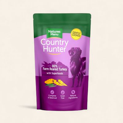 NATURES MENU DOG COUNTRY HUNTER FARM REARED TURKEY POUCH 150G NATURES MENU DOG COUNTRY HUNTER FARM REARED TURKEY POUCH 150G