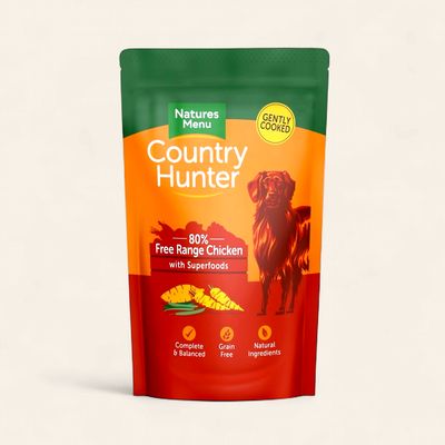 NATURES MENU DOG COUNTRY HUNTER FREE-RANGE CHICKEN POUCH 150G NATURES MENU DOG COUNTRY HUNTER FREE-RANGE CHICKEN POUCH 150G