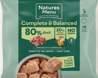 NATURES MENU DOG COMPLETE &amp; BALANCED RAW 1KG (DUCK)
