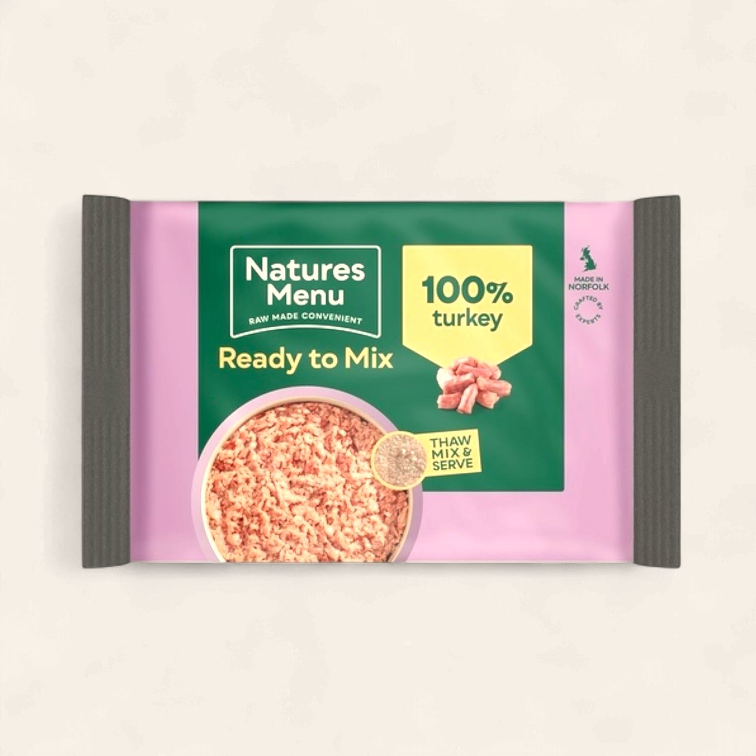 NATURES MENU DOG "READY TO MIX" (TURKEY) BLOCK 400G