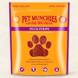 PET MUNCHIES DUCK STRIPS 320G