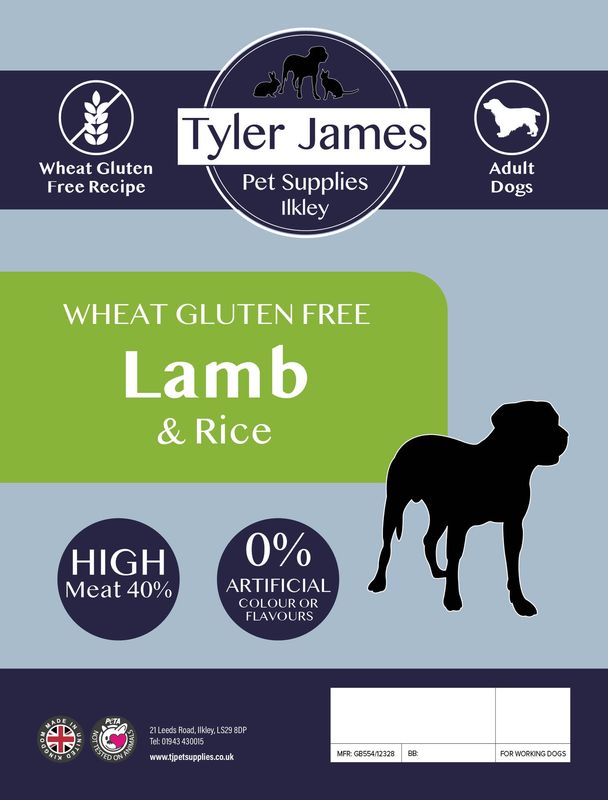 2.5KG TYLER-JAMES GLUTEN FREE ADULT DOG LAMB WITH RICE