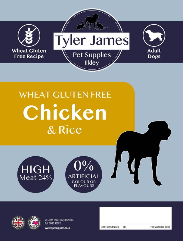 2.5KG TYLER-JAMES GLUTEN FREE ADULT DOG CHICKEN WITH RICE