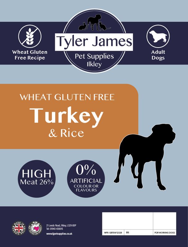 2.5KG TYLER-JAMES GLUTEN FREE ADULT DOG TURKEY WITH RICE