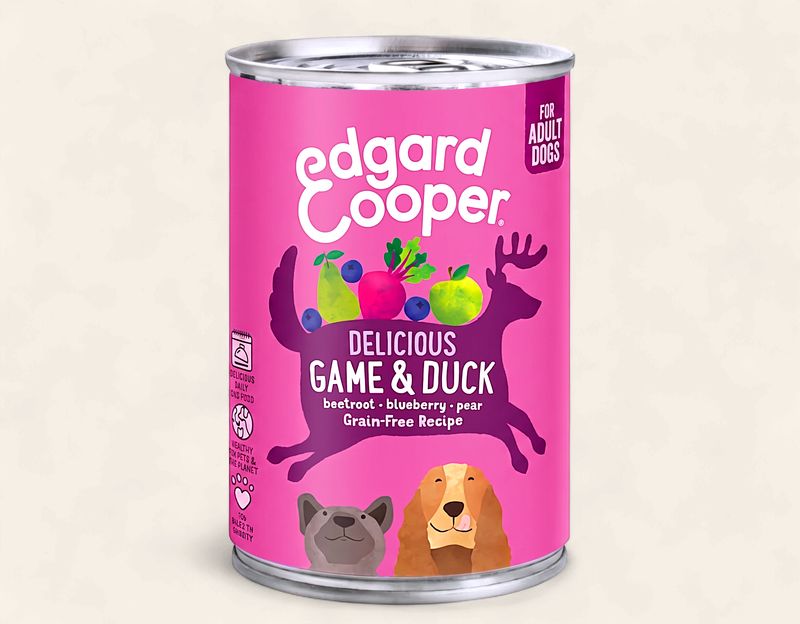 EDGARD COOPER DOG 400G TIN (DELICIOUS GAME &amp; DUCK)