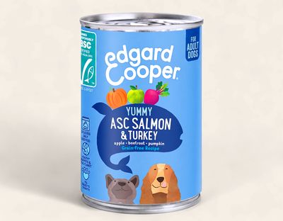 EDGARD COOPER DOG 400G TIN (YUMMY SALMON &amp; TURKEY)