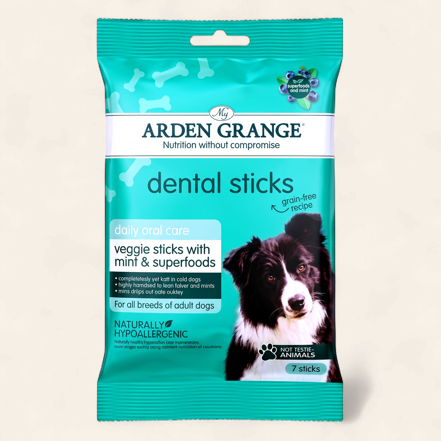 ARDEN GRANGE DOG DENTAL STICKS WITH MINT 7PK