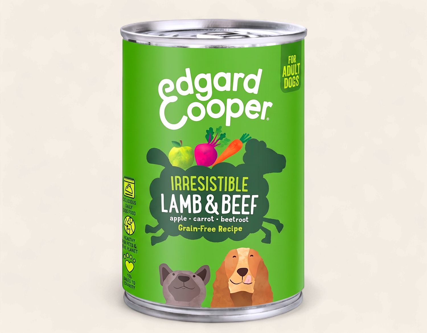 EDGARD COOPER DOG 400G TIN (IRRESTIBLE LAMB &amp; BEEF)