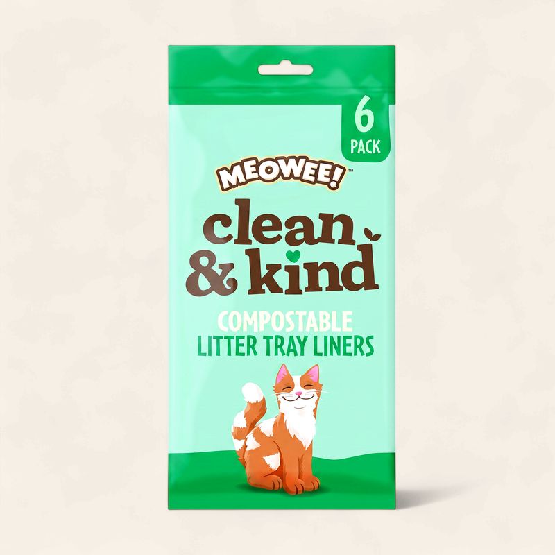 MEOWEE COMPOSTABLE LITTER TRAY LINERS 6PK